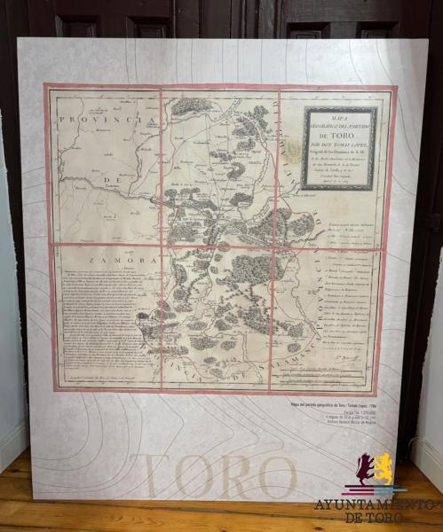El Ayuntamiento de Toro recibe una pieza cartogr&aacute;fica de gran valor hist&oacute;rico de la Subdelegaci&oacute;n de Defensa en Zamora