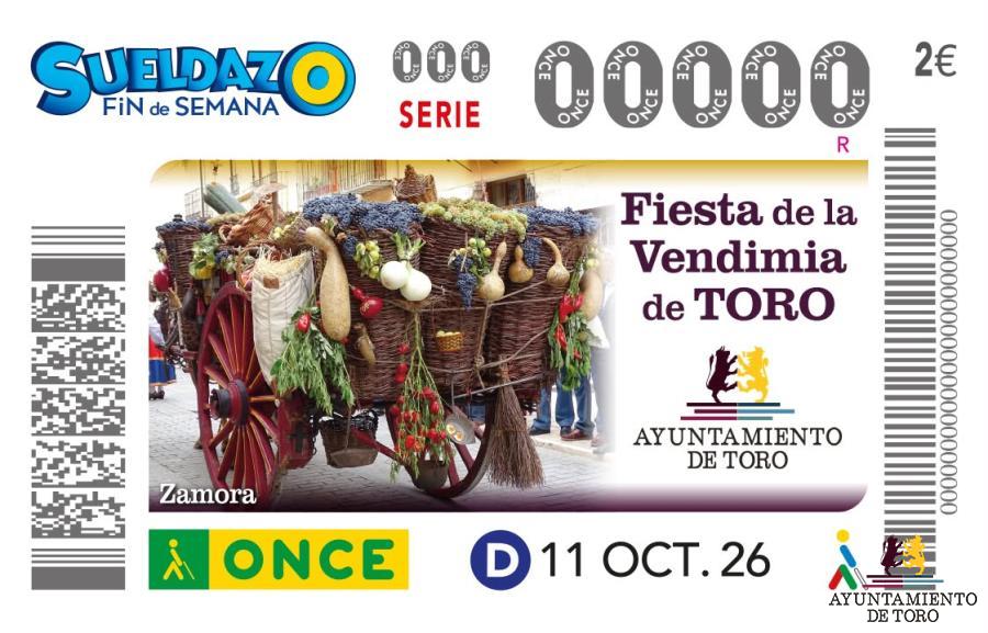 La Fiesta de la Vendimia de Toro, protagonista del cup&oacute;n de la ONCE