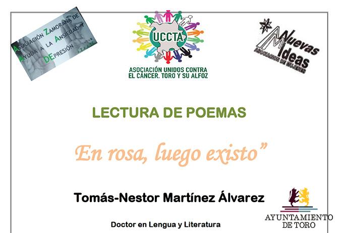 Lectura de poemas contra el c&aacute;ncer ``En rosa, luego existo`` por Tom&aacute;s-Nestor Mart&iacute;nez