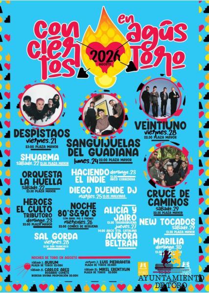Toro presenta el cartel de conciertos y vermuts musicales de las Ferias y  Fiestas de San Agust&iacute;n 2026 